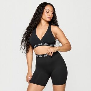 YITTY Fabletics Mesh Bralette & High Waisted Shorts - Set of 2